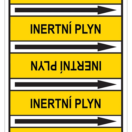 Značení potrubí, inertní plyn